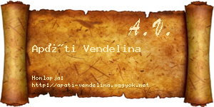 Apáti Vendelina névjegykártya